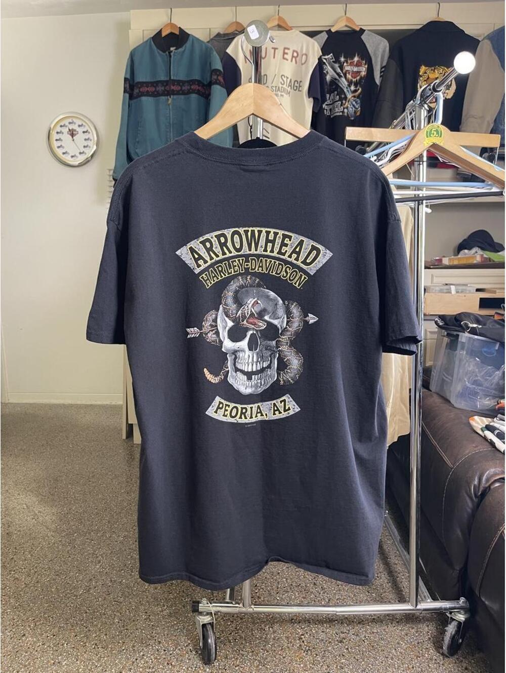 Harley Davidson Arizona Shirt Skull and Snake Shirt
